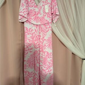 NWT Lily Pulitzer Pink Floral Maxi Dress